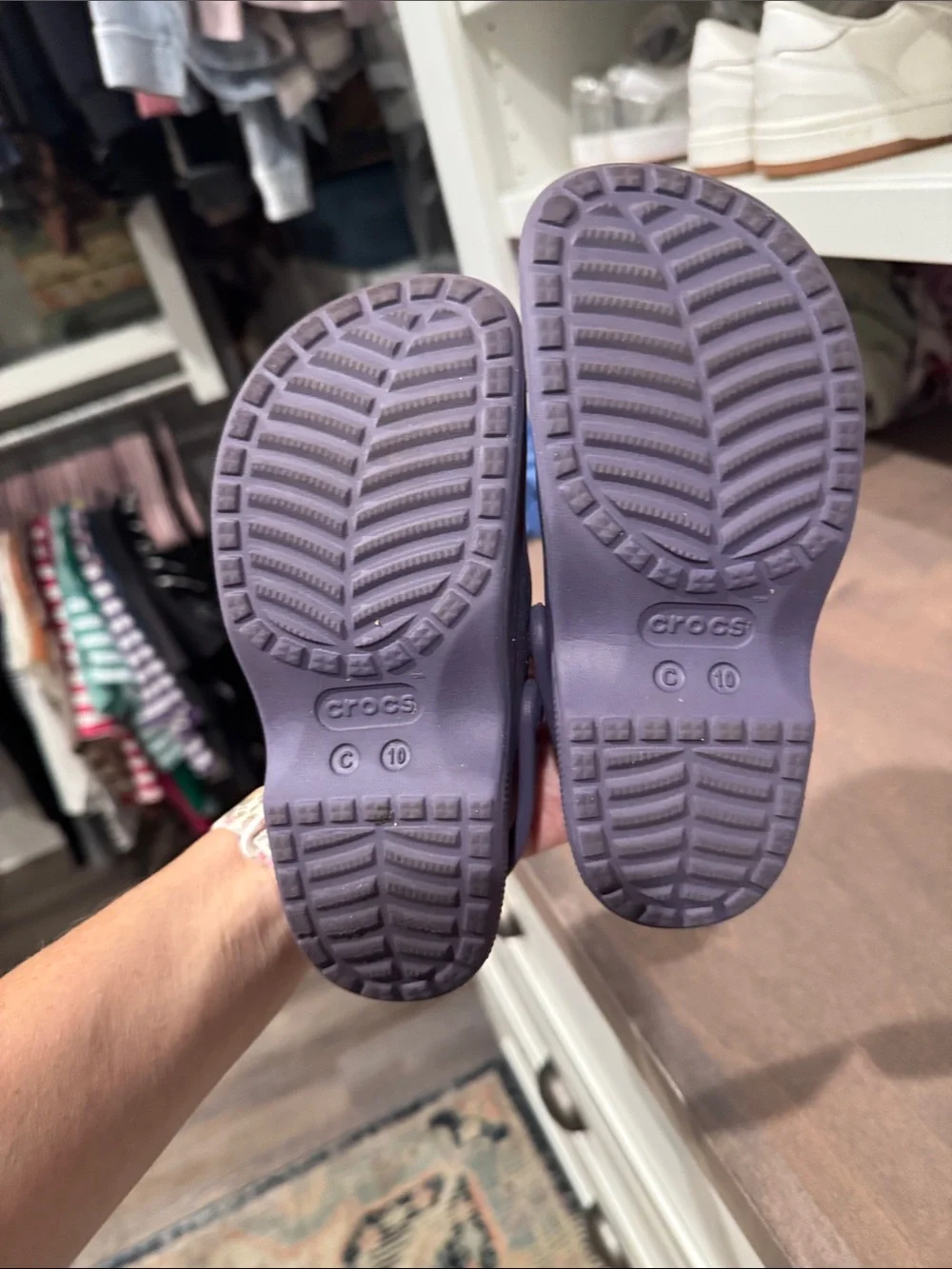 CROCS Kids Purple Mary Jane Clog with Backstrap